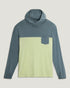 Free Fly M Bamboo Hybrid Hoodie STORMY SEA / LIME