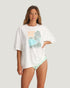Free Fly W SS Wish You Were Here Oversized Tee BRIGHT WHITE