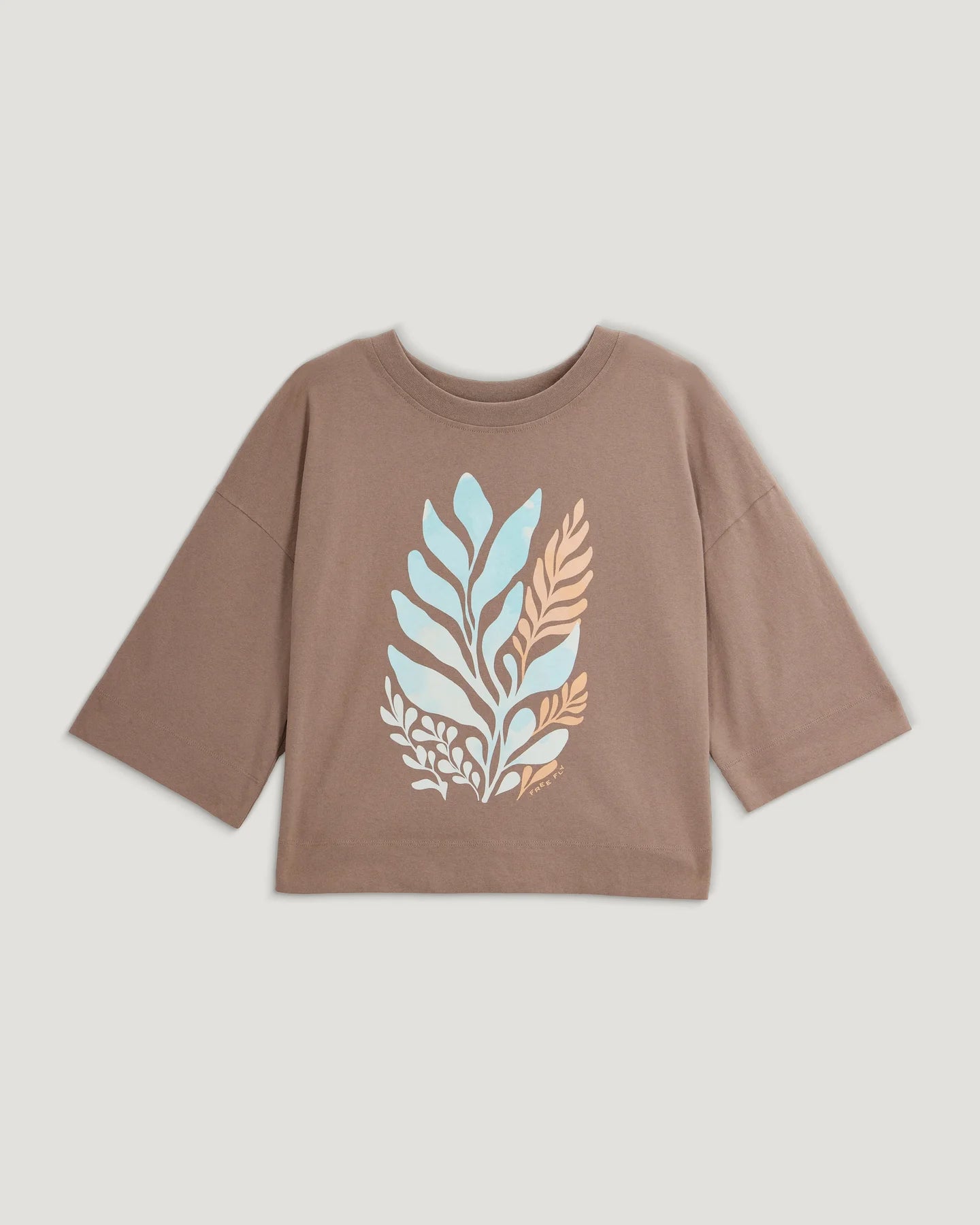 Free Fly W SS Reef Garden Tee FOSSIL