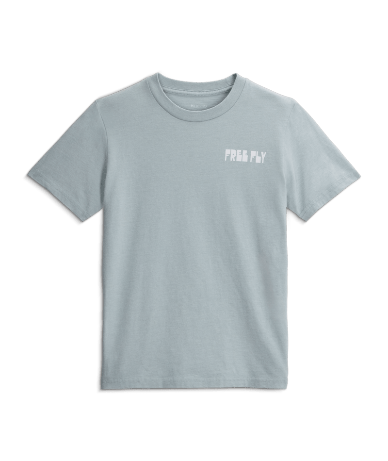 Free Fly Youth SS Wild Pursuits Tee OCEAN MIST