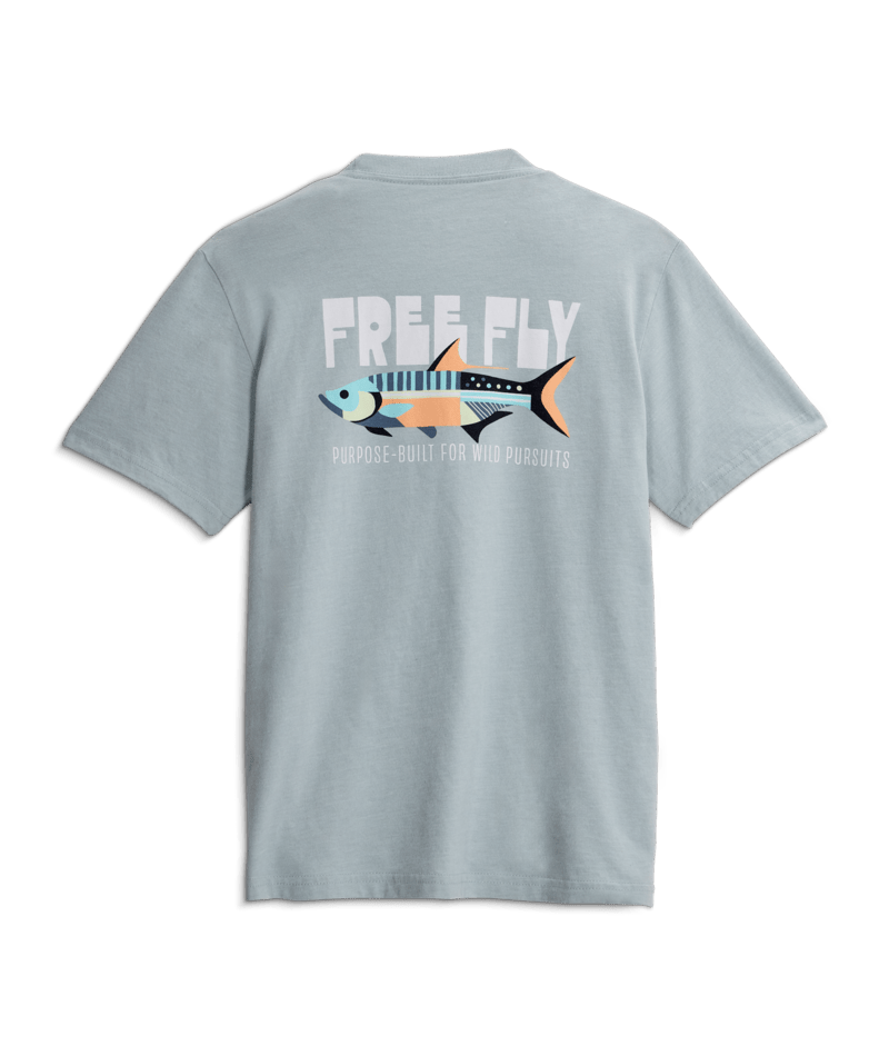 Free Fly Youth SS Wild Pursuits Tee OCEAN MIST