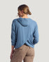 Free Fly W LS Bamboo Shade Crossover Hoodie PACIFIC BLUE
