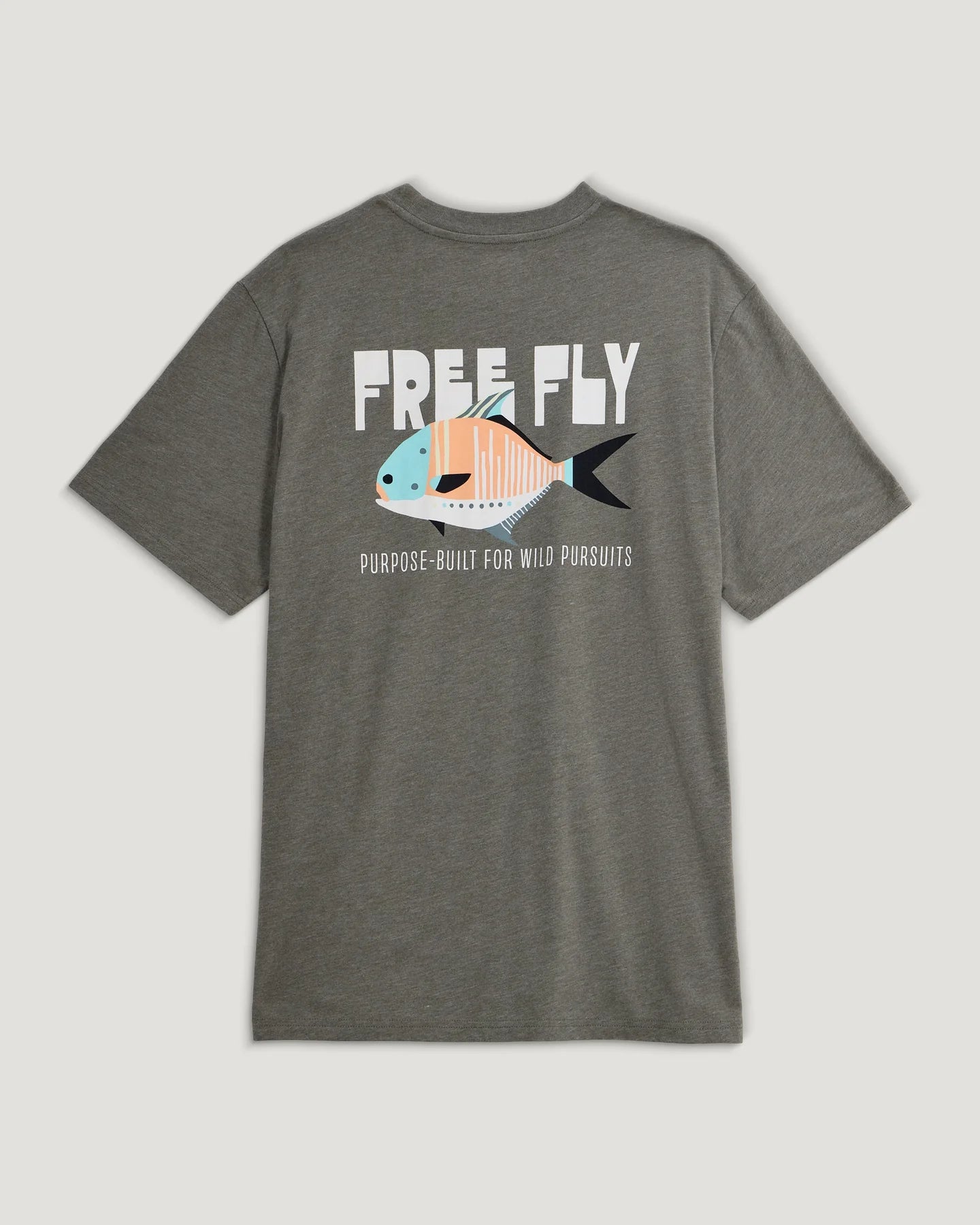 Free Fly M SS Wild Pursuits Pocket Tee HEATHER FATIGUE