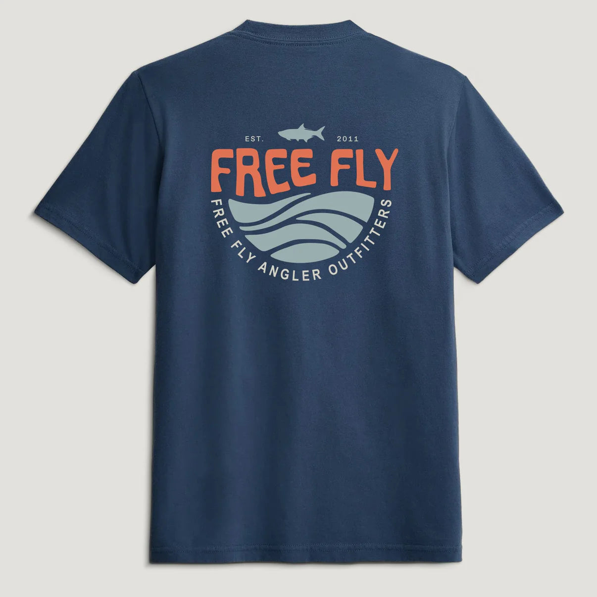 Free Fly Youth SS Blue Edge Tee TRUE NAVY