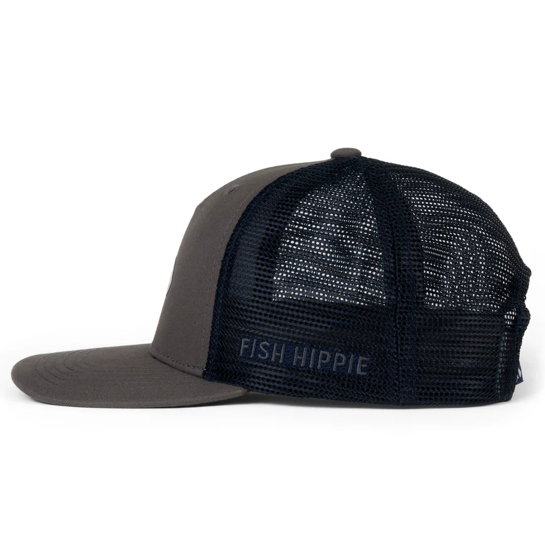 Fish Hippie Backwater Structured Trucker Hat GREY