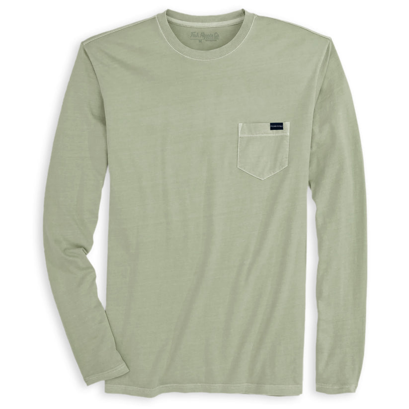 Fish Hippie M LS Balao Pocket Tee SAGE