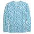 Fish Hippie M LS Fly Camo Performance Crew FRESH BLUE