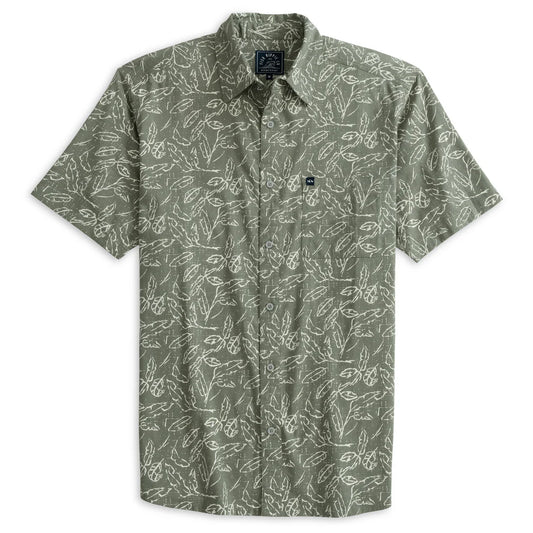 Fish Hippie M SS Rumfront Shirt AGAVE