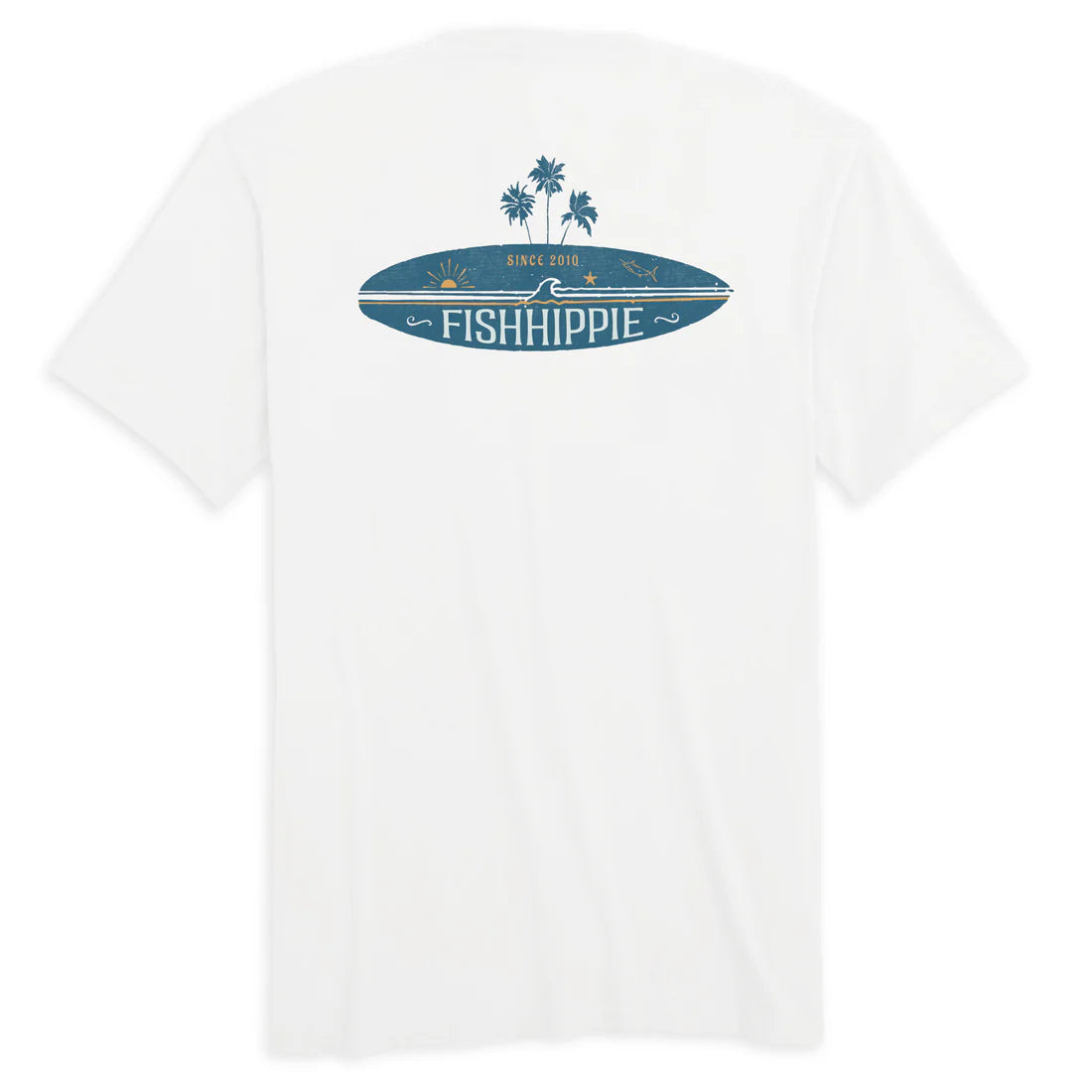 Fish Hippie M SS Even Tide Tee WHITE