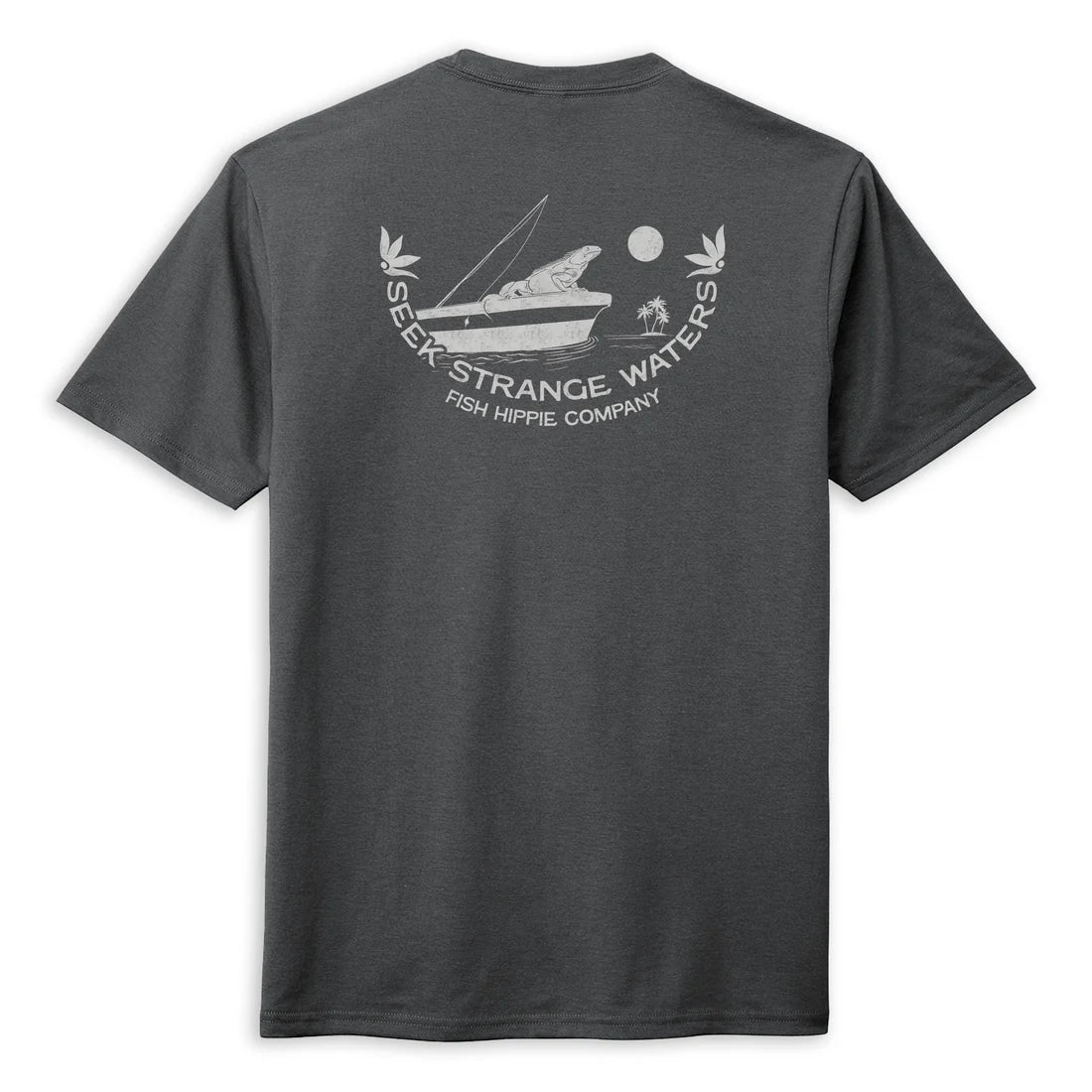 Fish Hippie M SS Strange Waters Tee WASHED BLACK
