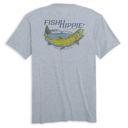 Fish Hippie M SS Surge Tee LT GREY HEATHER