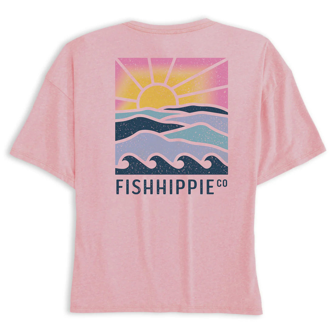 Fish Hippie W SS Sunset Surf Tee PARFAIT HEATHER