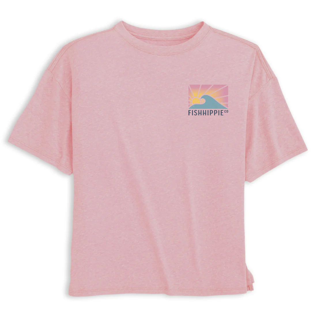 Fish Hippie W SS Sunset Surf Tee PARFAIT HEATHER