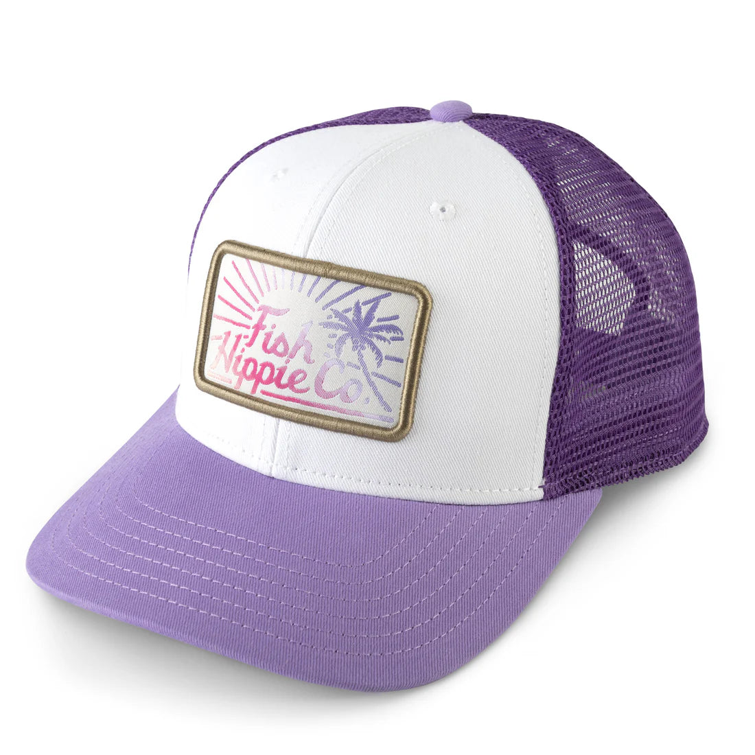 Fish Hippie W Radiant Trucker Hat PERIWINKLE