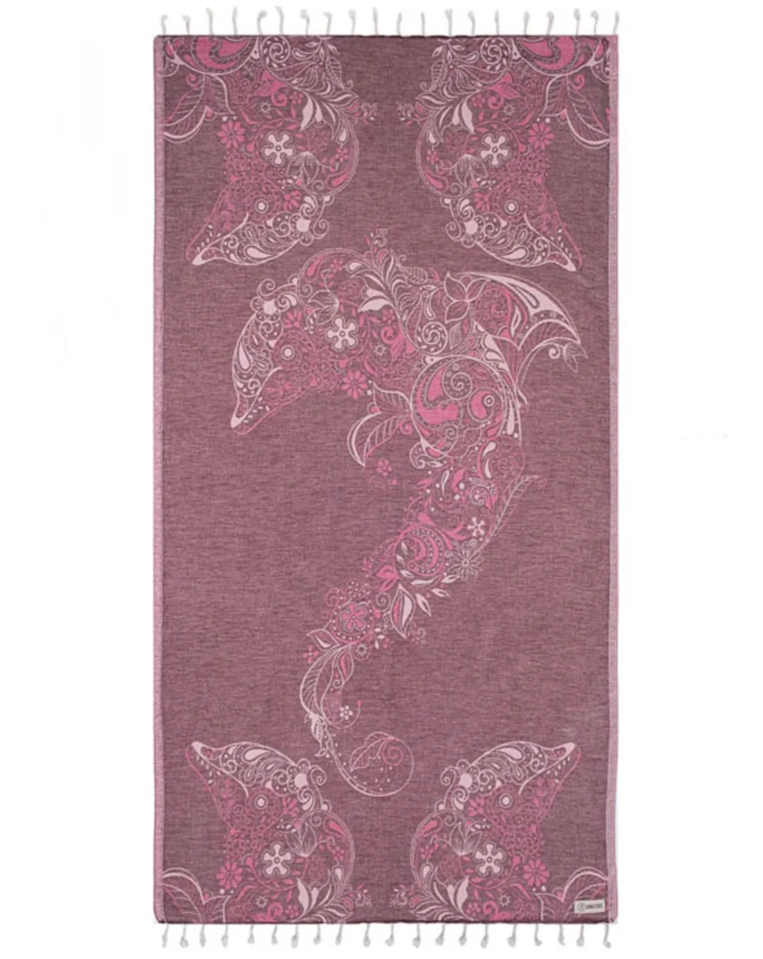 Sand Cloud Beach Towel Floral Dolphin FIG RG