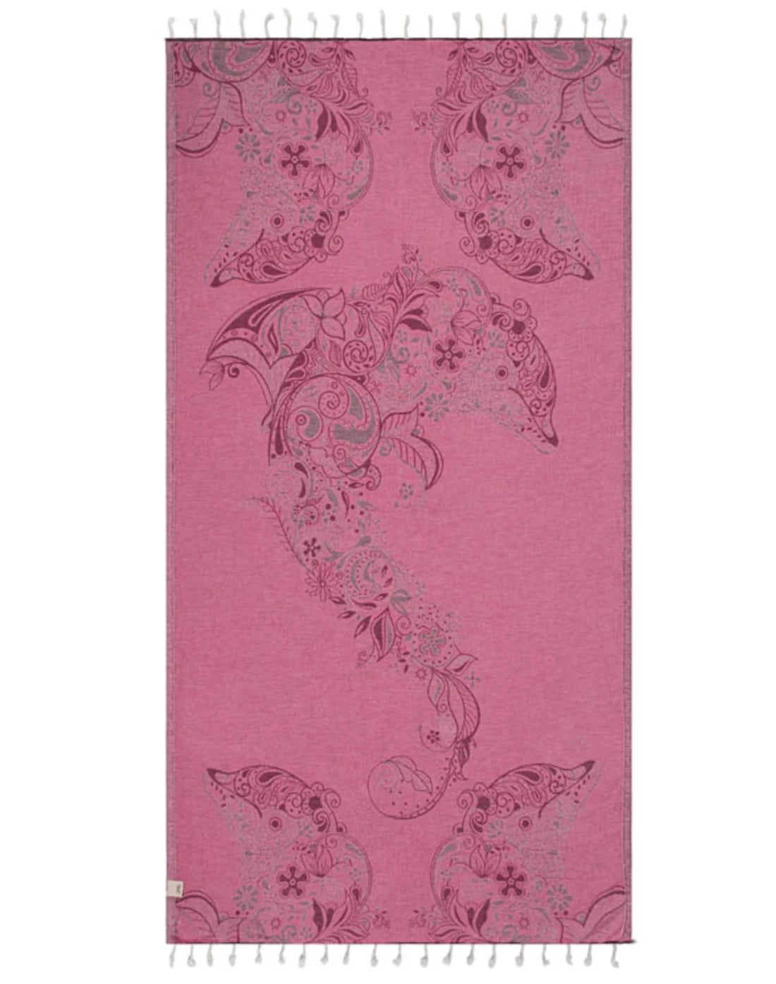 Sand Cloud Beach Towel Floral Dolphin FIG RG