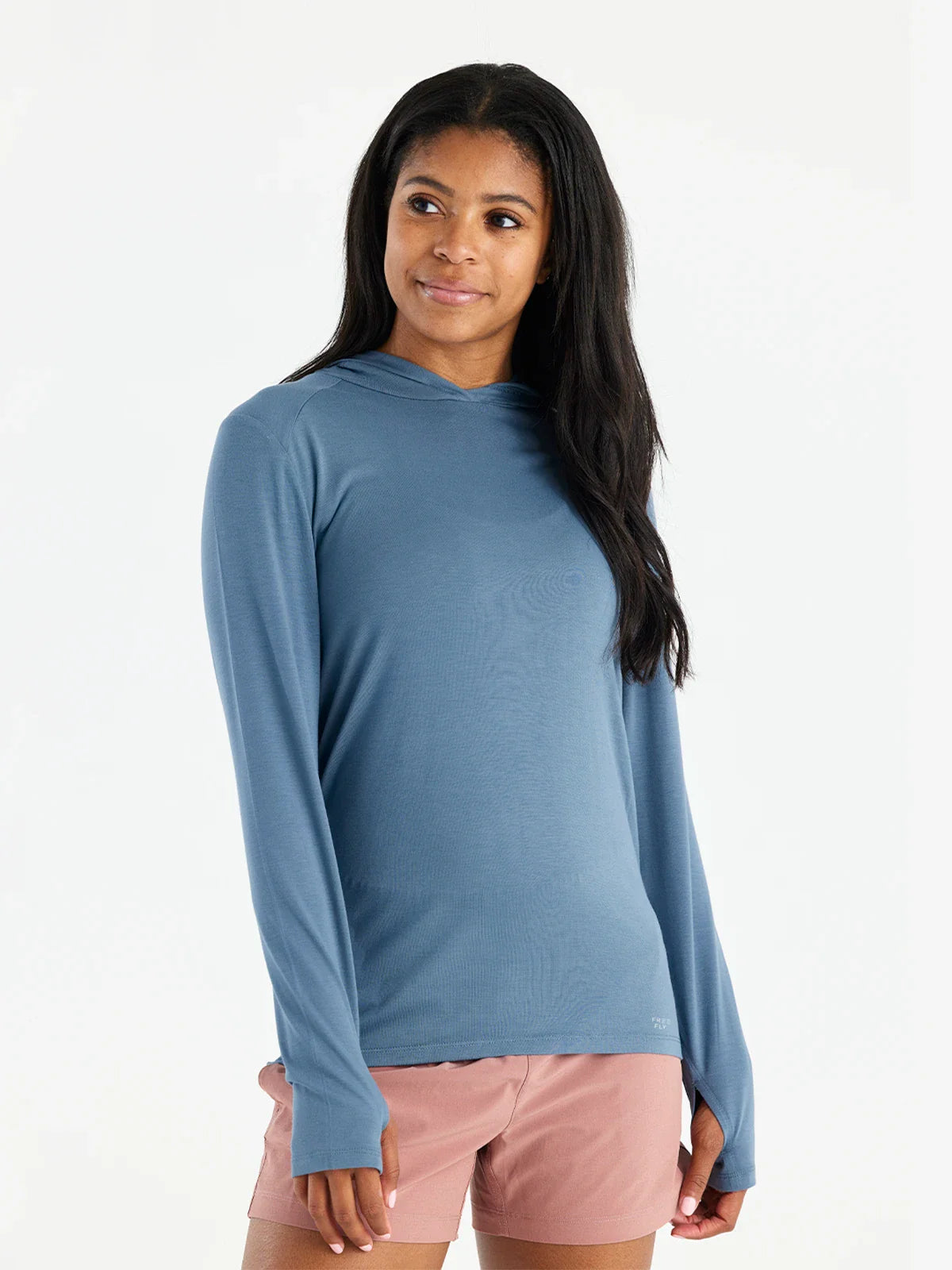 Free Fly W Bamboo Shade Hoodie II SLATE BLUE