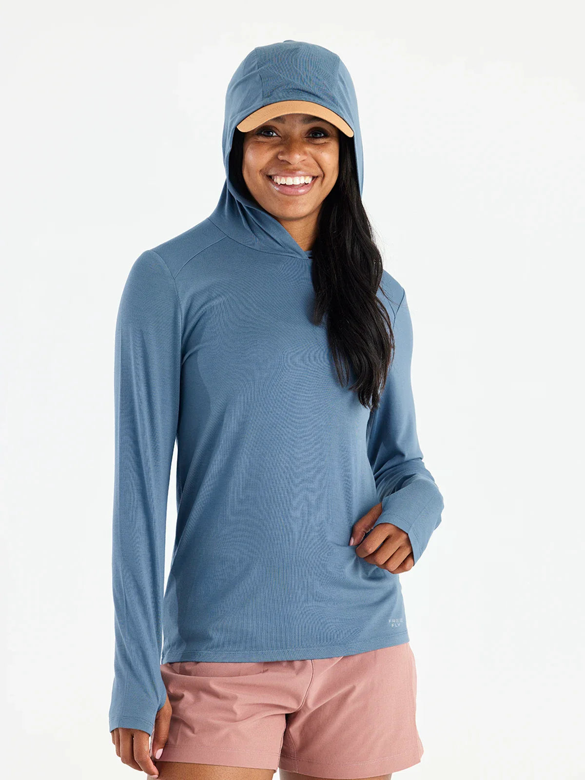 Free Fly W Bamboo Shade Hoodie II SLATE BLUE
