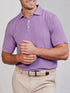 Tasc M Cloud Polo Brookline Stripe PARADISE HEATHER
