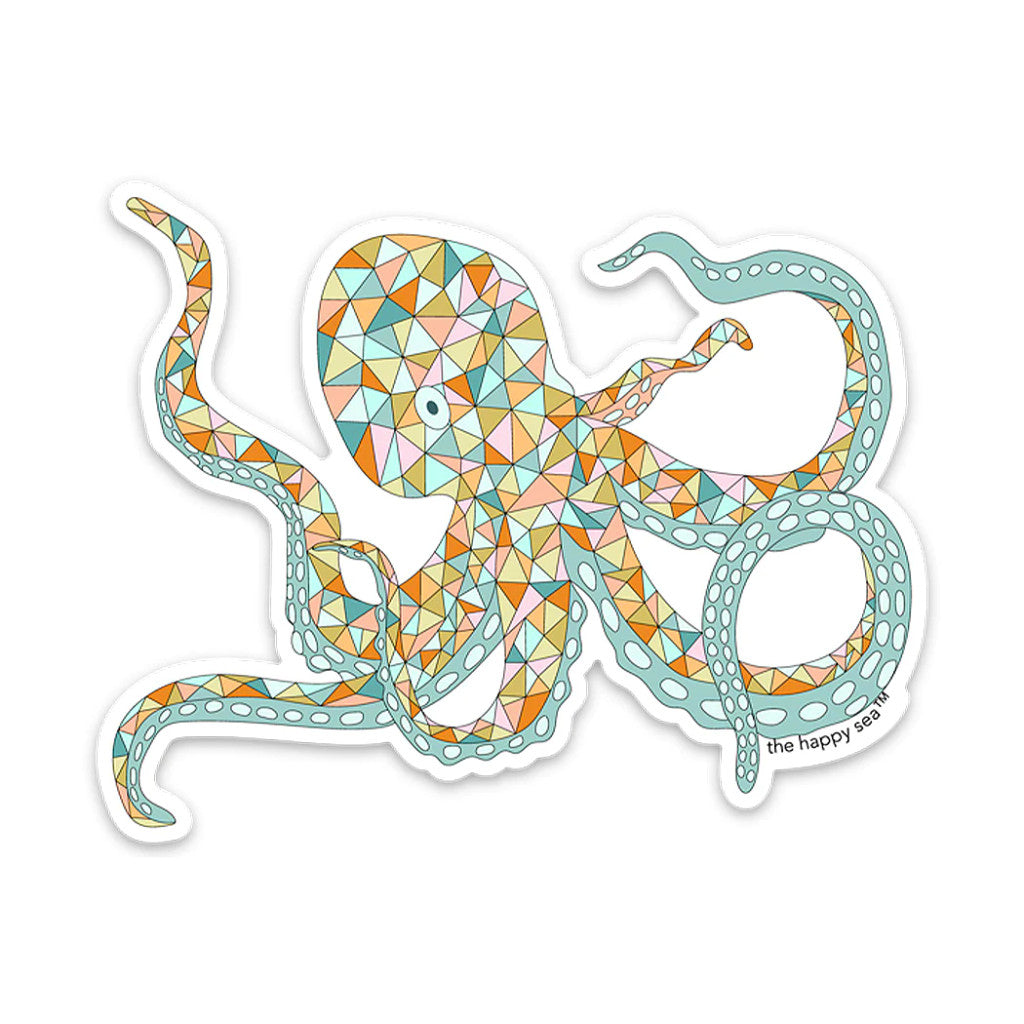 The Happy Sea 4" Funky Octopus Sticker