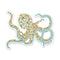The Happy Sea 4" Funky Octopus Sticker
