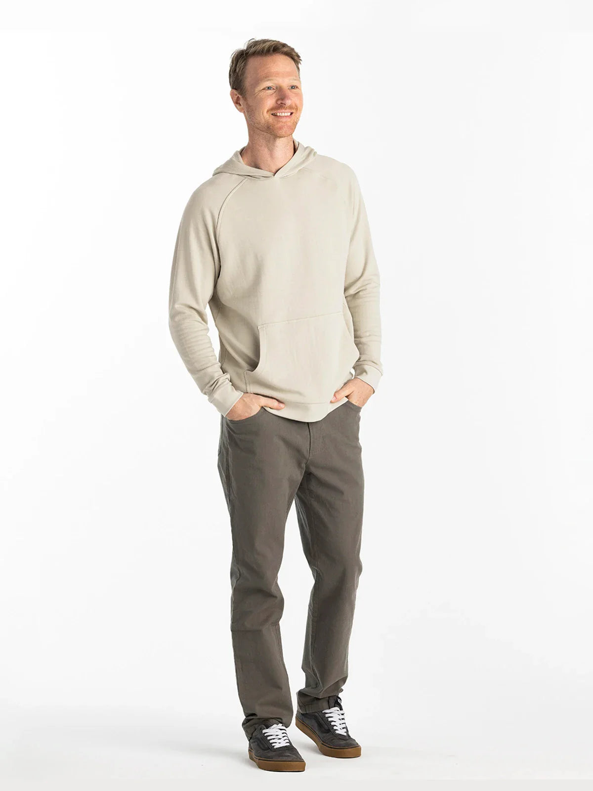 Free Fly M Bamboo LW Fleece Hoody SANDSTONE
