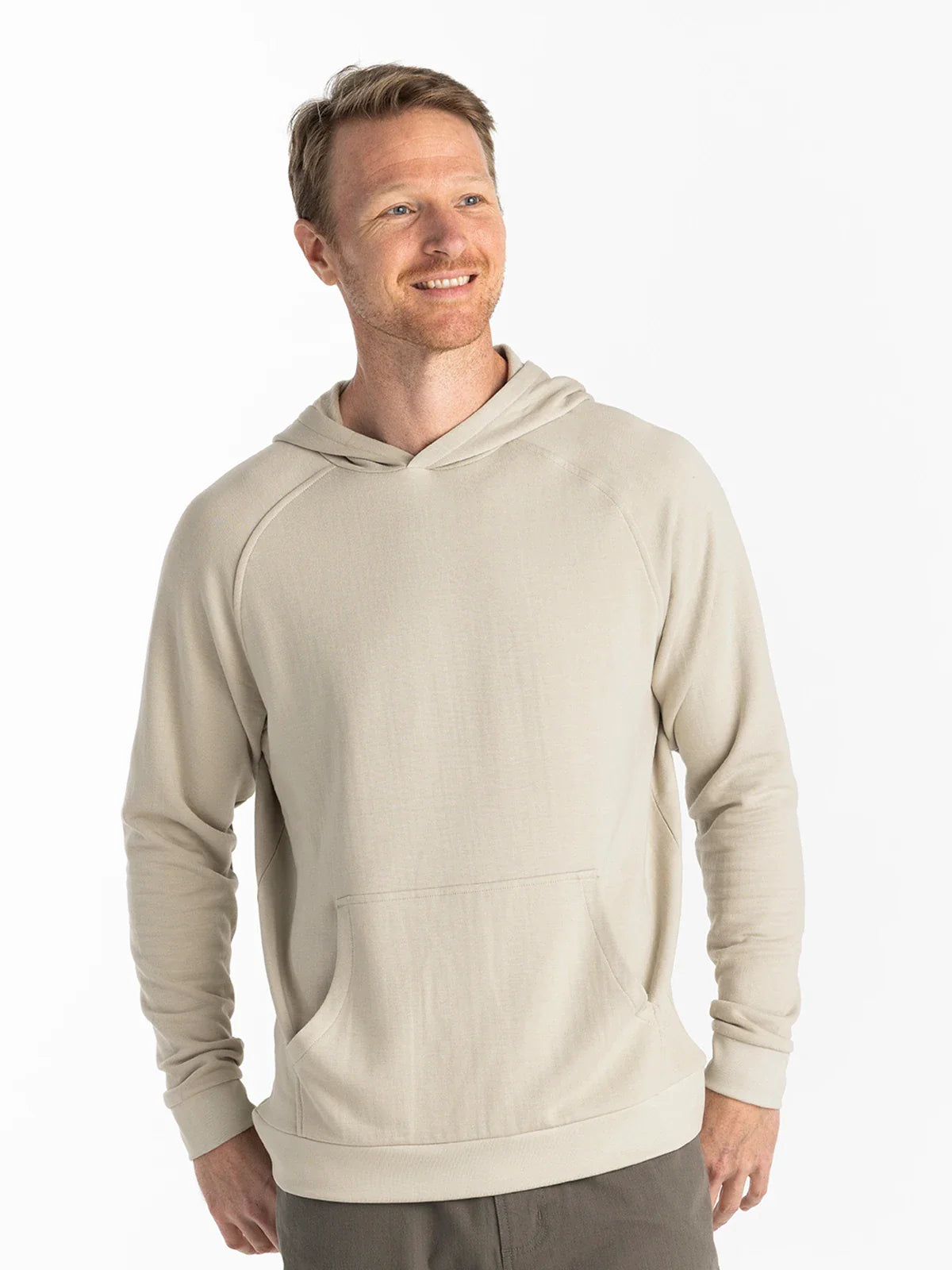 Free Fly M Bamboo LW Fleece Hoody SANDSTONE