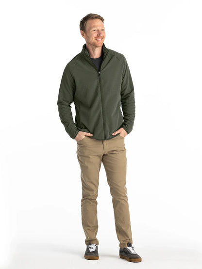 Free Fly M Gridback Fleece Jacket DARK OLIVE