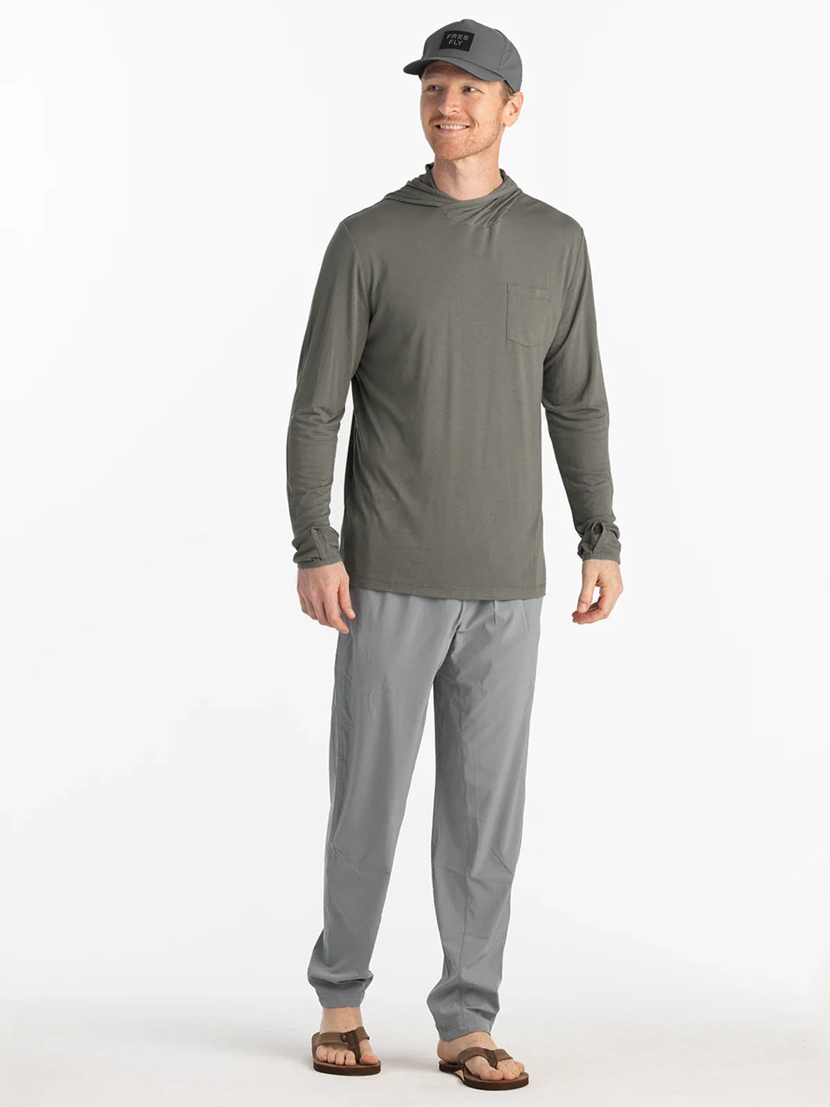 Free Fly M Bamboo Lightweight Hoodie FATIGUE