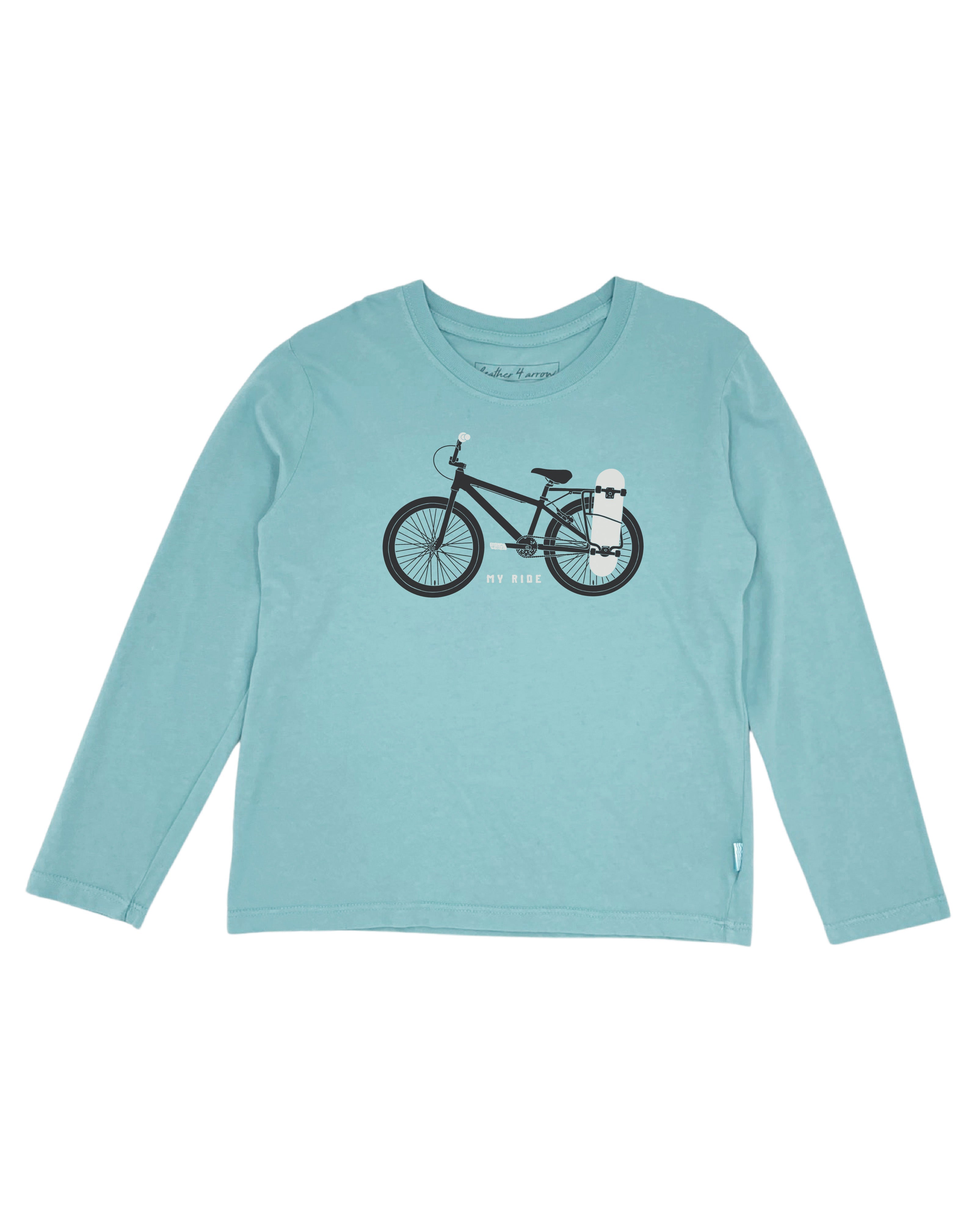 Feather 4 Arrow Kids LS My Ride Tee STILLWATER