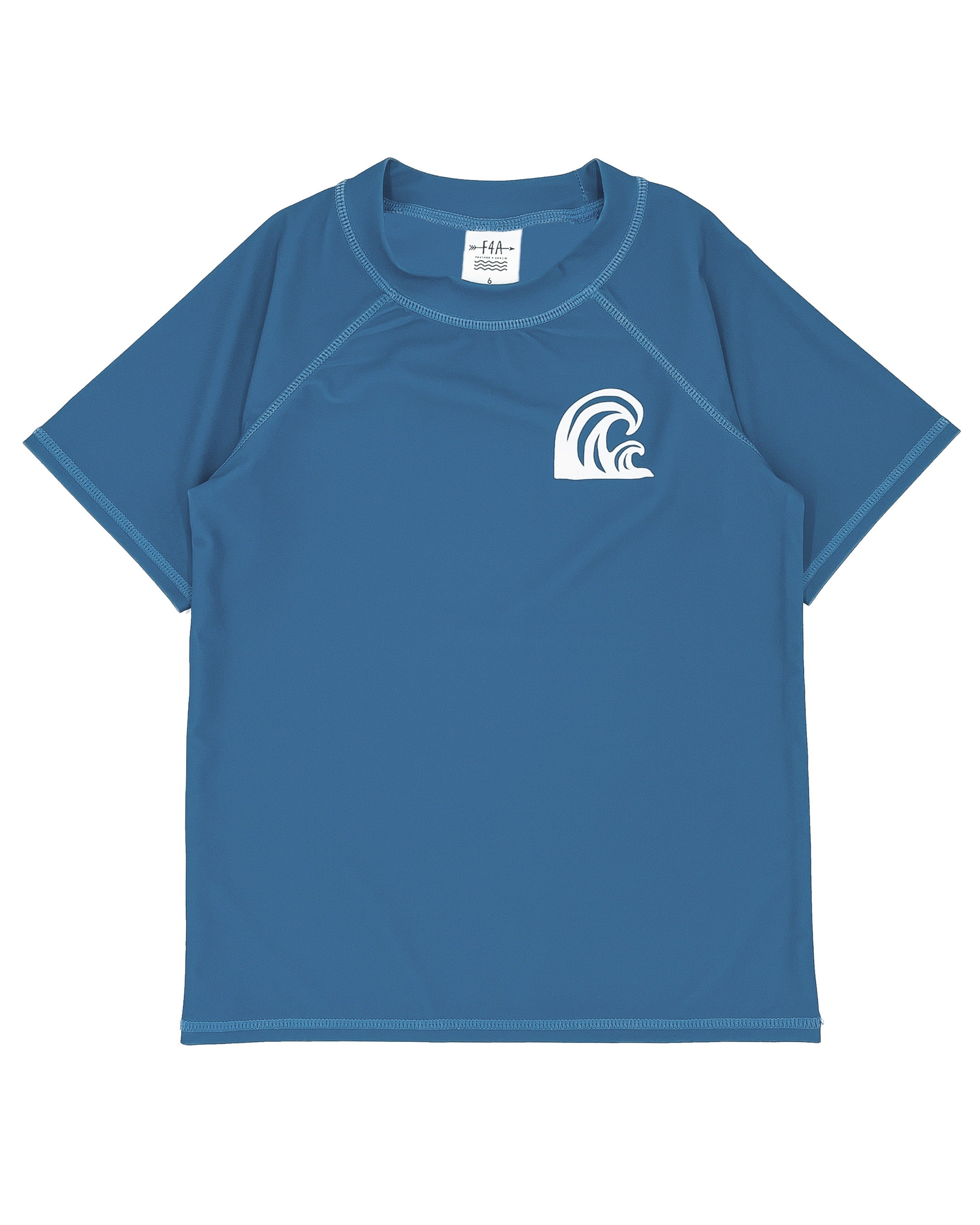 Feather 4 Arrow Kid's SS In The Barrel Rashguard SEASIDE BLUE