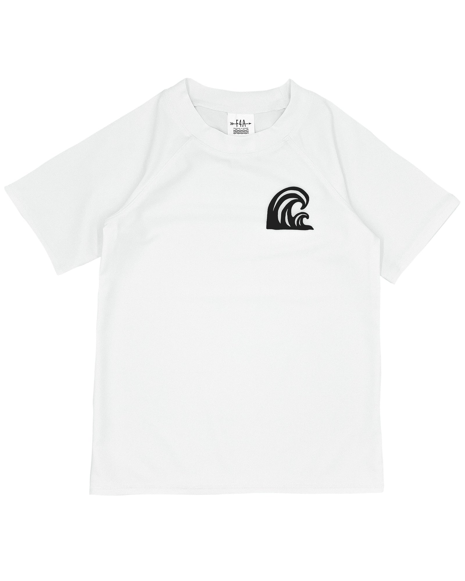 Feather 4 Arrow Kid's SS In The Barrel Rashguard WHITE