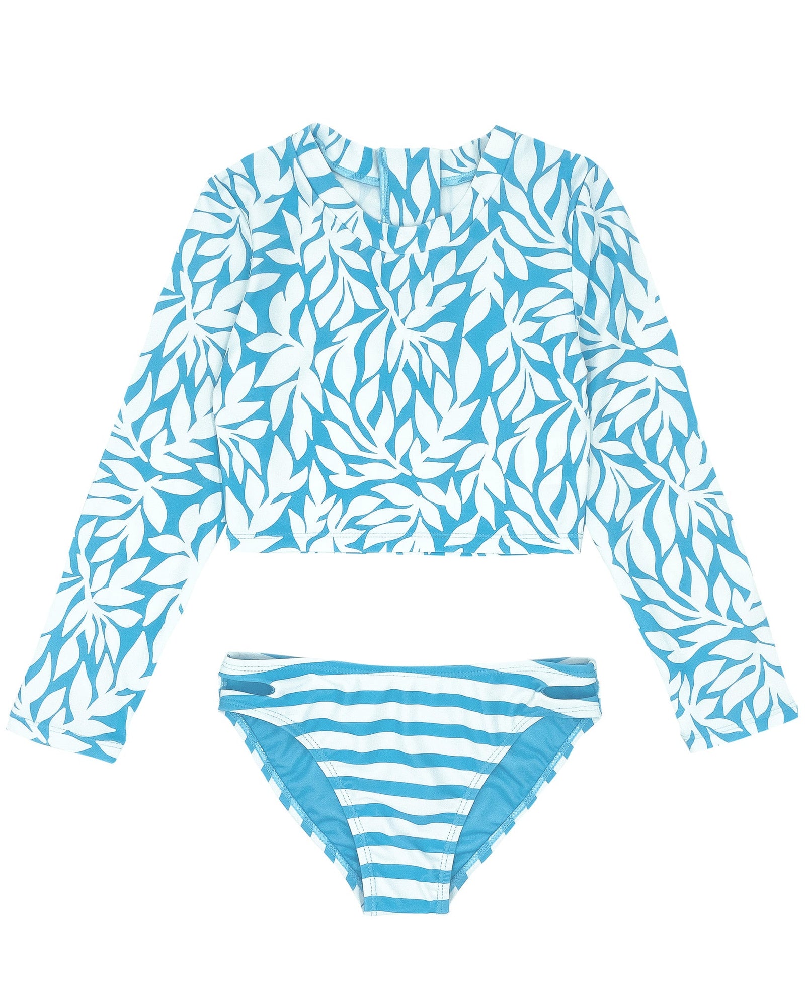 Feather 4 Arrow Girl's Waves 4 Days Rash-kini BLUE GROTTO