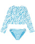 Feather 4 Arrow Girl's Waves 4 Days Rash-kini BLUE GROTTO