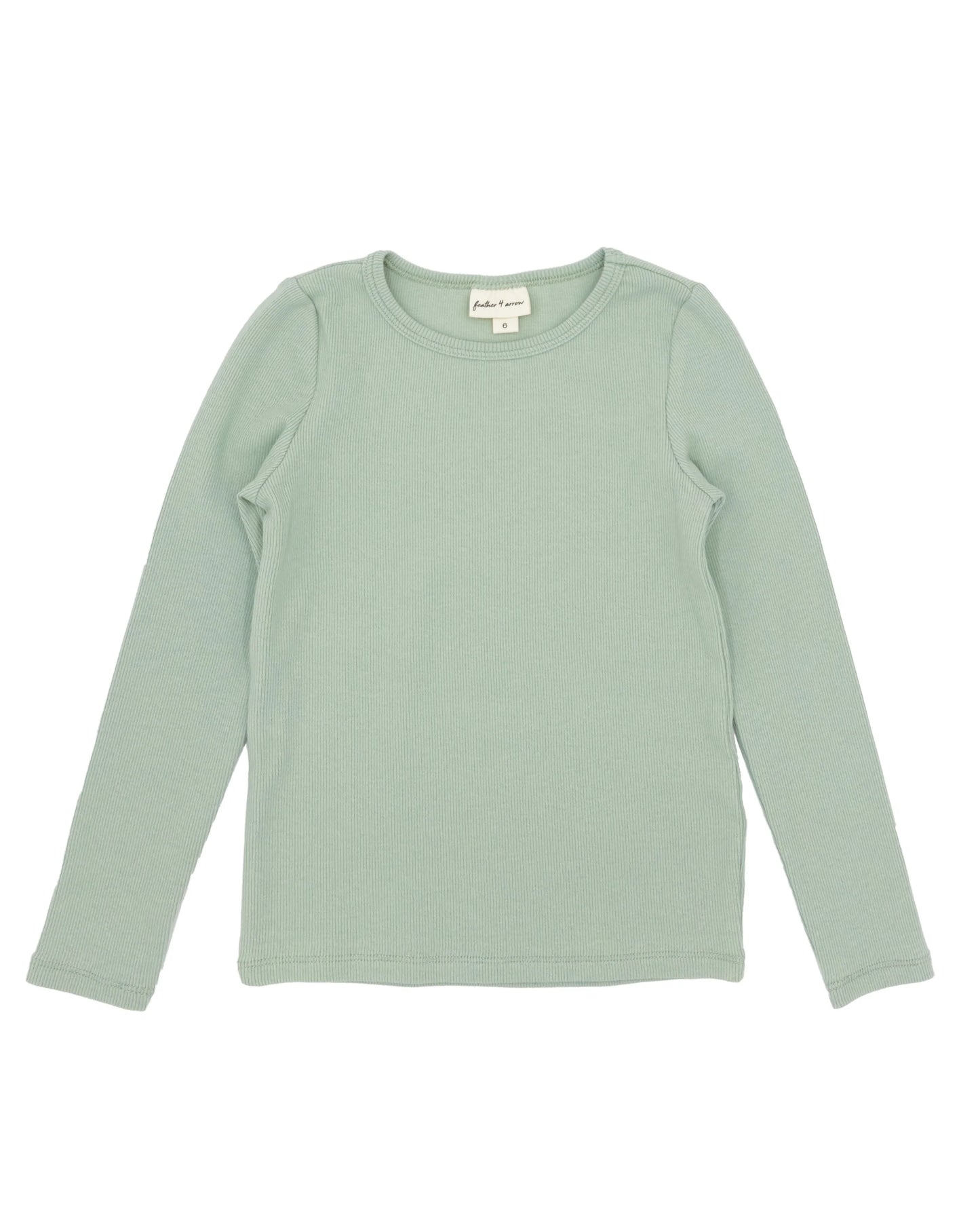 Feather 4 Arrow Kids LS Brooklin Rib Top SEAFOAM