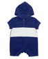 Feather Baby Finn Hooded Romper TWILIGHT