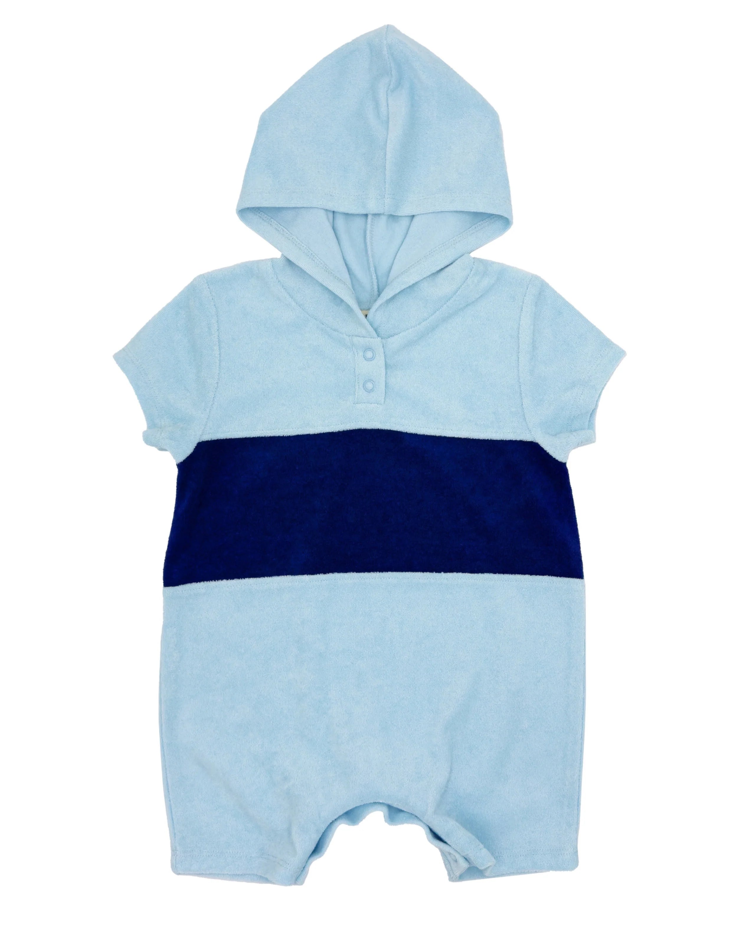 Feather 4 Arrow Baby Finn Hooded Romper CRYSTAL BLUE