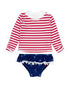 Feather 4 Arrow Baby Sandy Toes LS Swim Set TWILIGHT