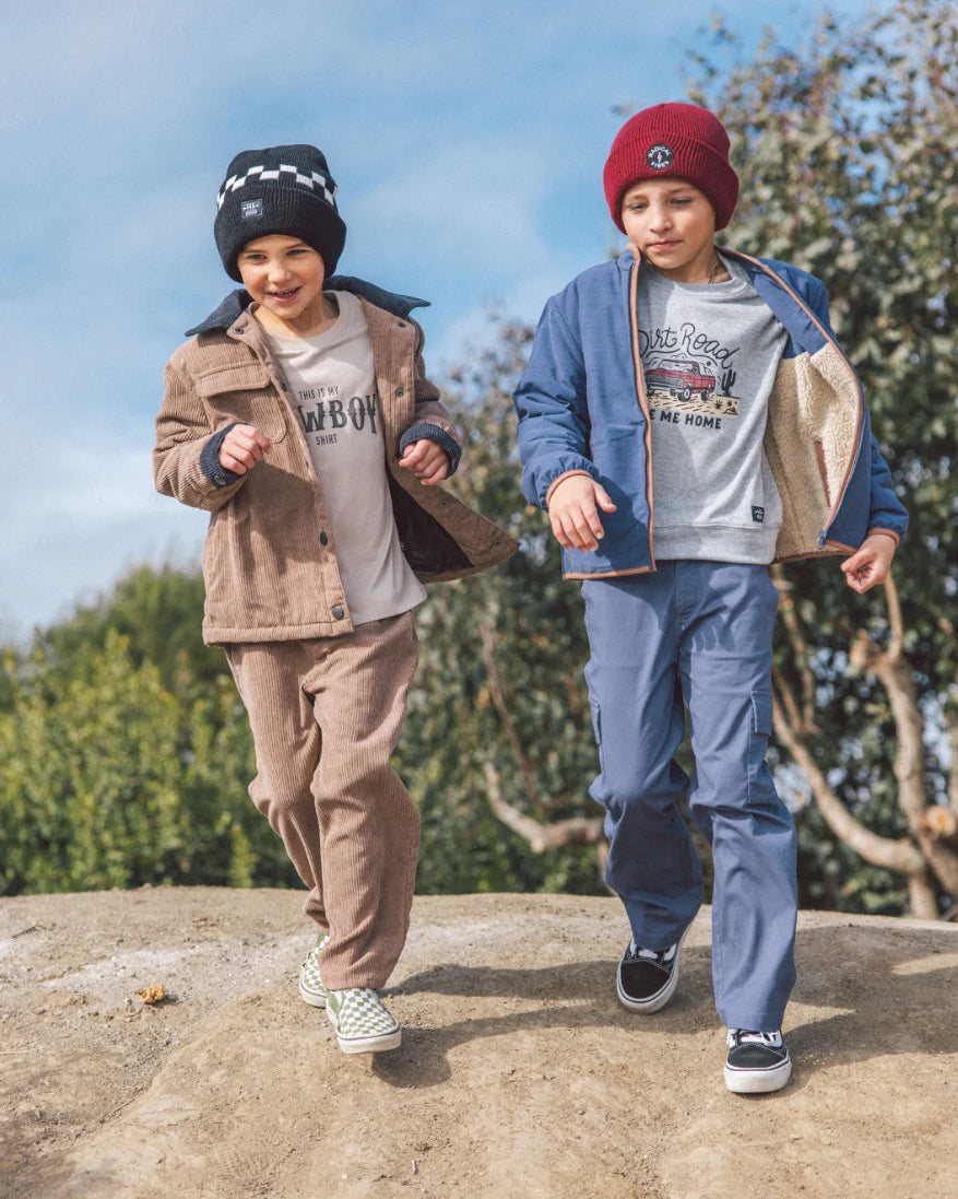 Feather 4 Arrow Boys Zion Sherpa Reversible Jacket KHAKI