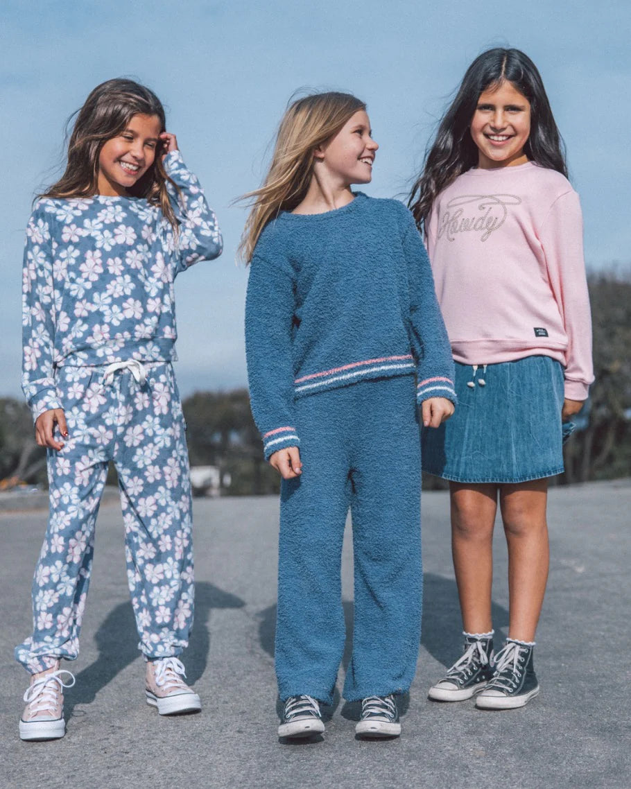 Feather 4 Arrow Girls Coziest Knit Pant DUSTY BLUE