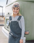 Feather 4 Arrow Girls Chelsea Denim Overall Dress BLACK