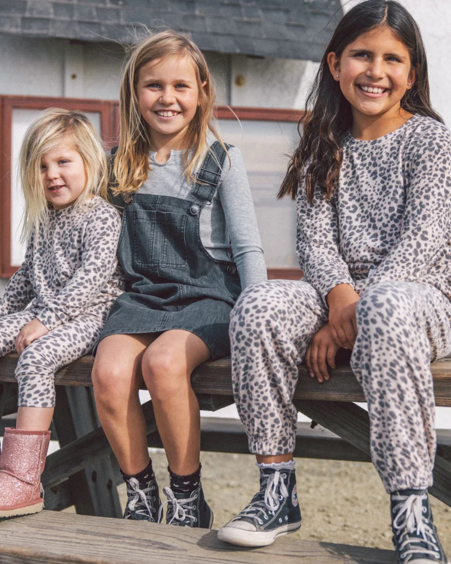 Feather 4 Arrow Girls Chelsea Denim Overall Dress BLACK