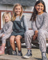 Feather 4 Arrow Girls Chelsea Denim Overall Dress BLACK