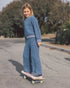 Feather 4 Arrow Girls Dreamer Knit Top DUSTY BLUE