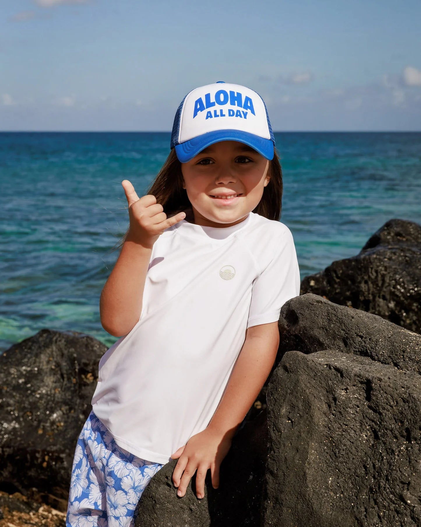 Feather 4 Arrow Kid's Aloha Trucker MARINA BLUE