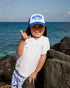 Feather 4 Arrow Kid's Aloha Trucker MARINA BLUE