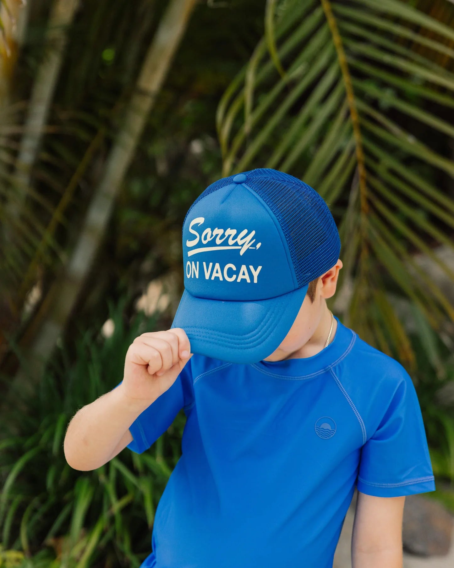 Feather 4 Arrow Kid's On Vacay Trucker MARINA BLUE