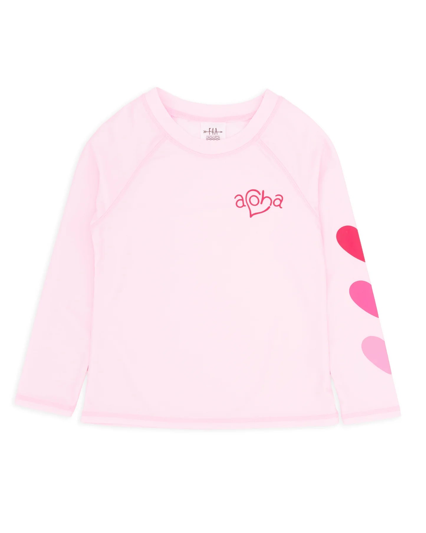Feather 4 Arrow Girl's LS Surf Babe Rashguard PINK MARSHMALLOW