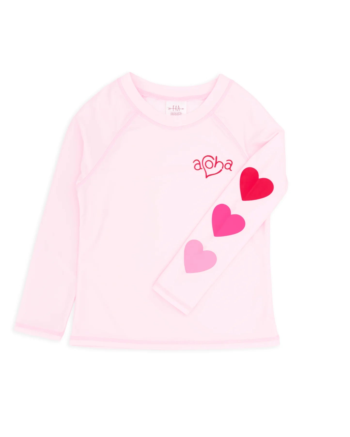Feather 4 Arrow Girl's LS Surf Babe Rashguard PINK MARSHMALLOW