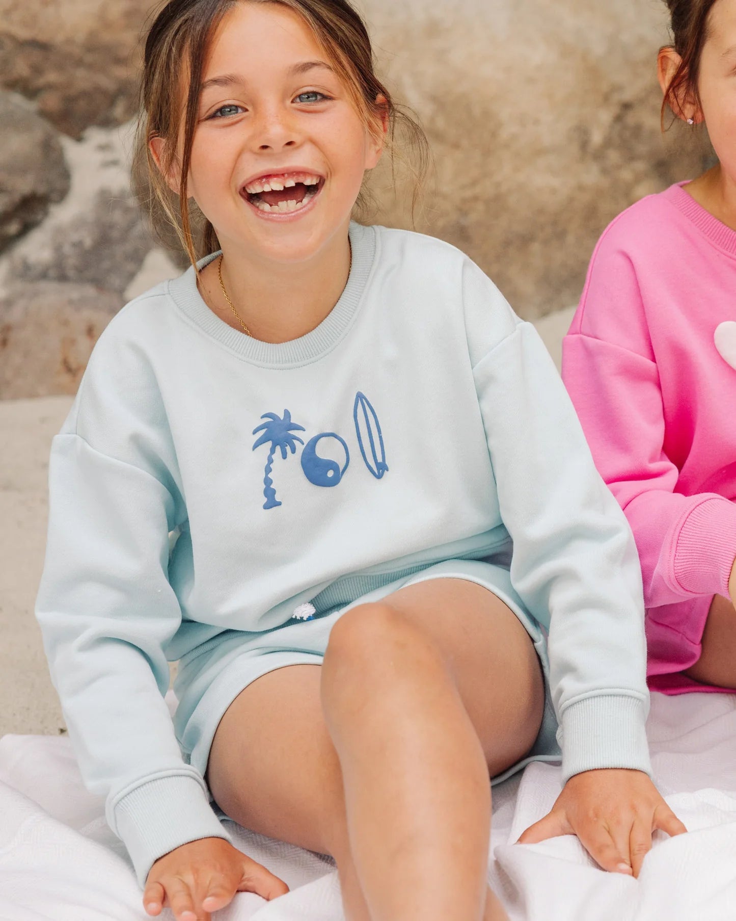 Feather 4 Arrow Girl's Weekend Sweatshirt-Beach Bound CLEARWATER